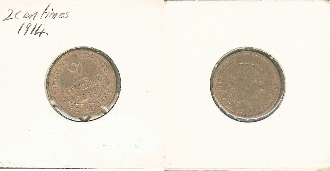 2 centimes dupuis 1914 Unc